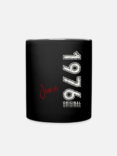 50. Geburtstag Original Juni Jahrgang 1976 - Tasse einfarbig - Schwarz