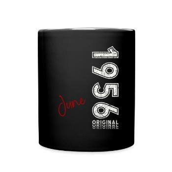 69e anniversaire Original June Né en 1956 - Mug uni - noir - Devant