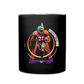 Joueur de football américain USA Amérique Sports Rétro - Mug uni - noir - Devant