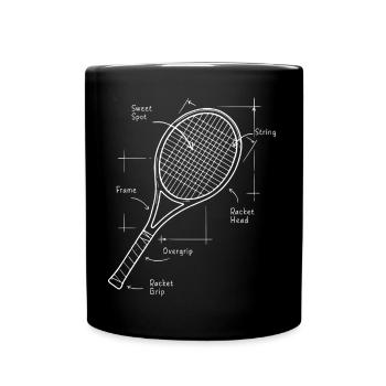 Tennis Racket Science Tennis Racket - Full Colour Mug - black - Front