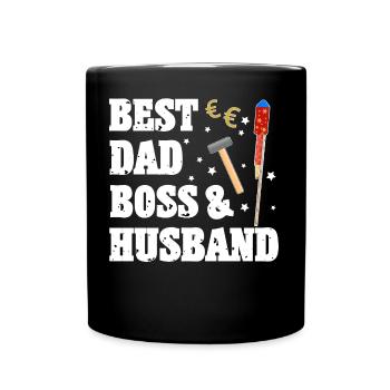 Best dad, and husband - Full Colour Mug - black - Front
