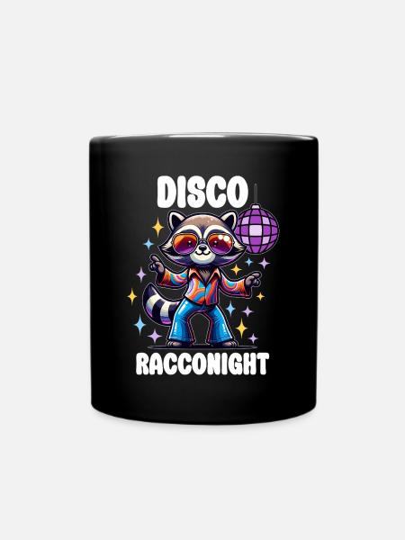 raton laveur des années 70 en disco - Mug uni - noir