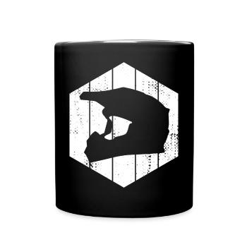 Motocross Helmet - Full Colour Mug - black - Front