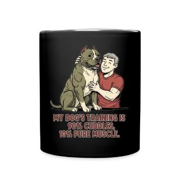 L’éducation de mon chien... - Mug uni - noir - Devant