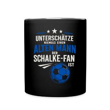 Schalke Fan Fußball Mannschaft Geschenkidee - Tasse einfarbig - Schwarz - Vorne
