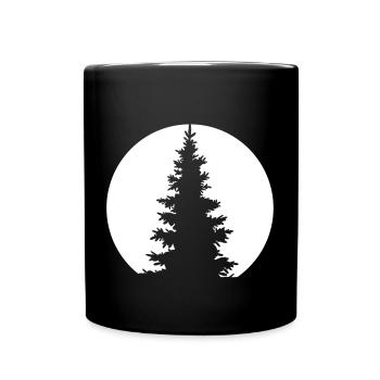 christmas tree - weihnachtsbaum - Tasse einfarbig - Schwarz - Vorne