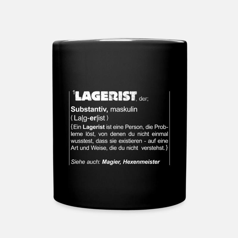 Lagerist Lexikon - Tasse einfarbig - Schwarz