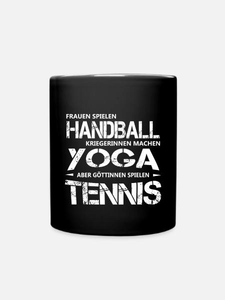 Tennis - Göttinnen spielen Tennis - Frauen T-Shir - Tasse einfarbig - Schwarz