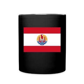 Drapeau national de la Polynésie française - Mug uni - noir - Devant