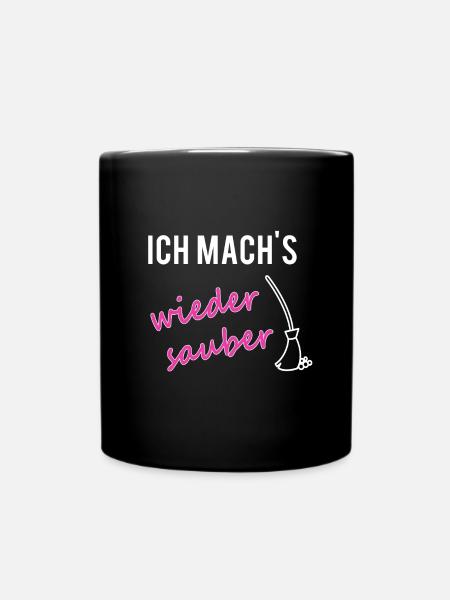 PARTNERSHIRT sauber Mama - Tasse einfarbig - Schwarz