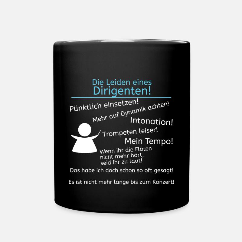 Leiden eines Dirigenten - Tasse einfarbig - Schwarz