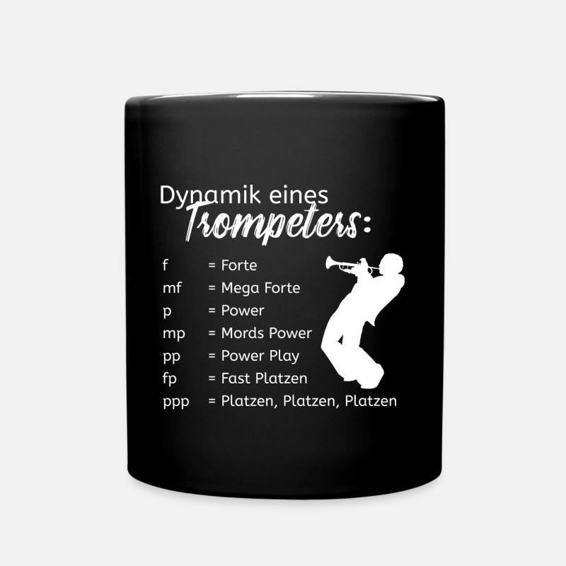 Dynamik eines Trompeters - Tasse einfarbig - Schwarz