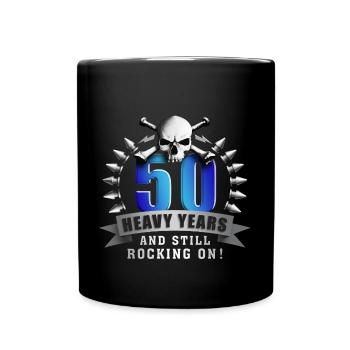 Jubiläum Metalhead 50 B - Tasse einfarbig - Schwarz - Vorne