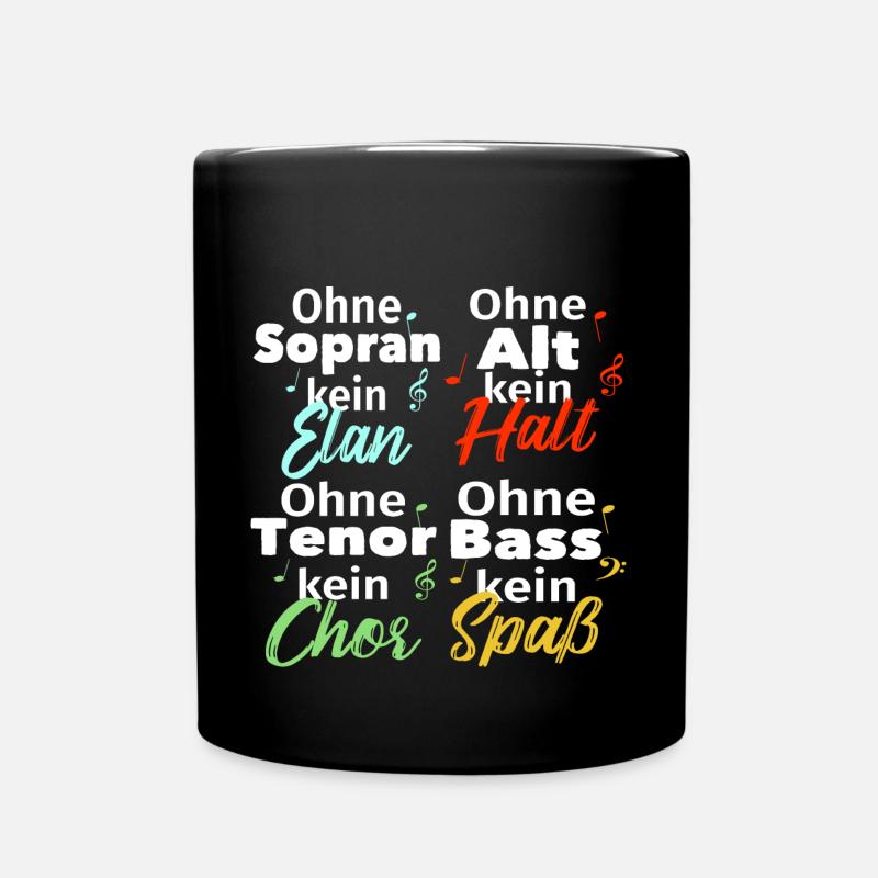 Chor Shirt - Tasse einfarbig - Schwarz
