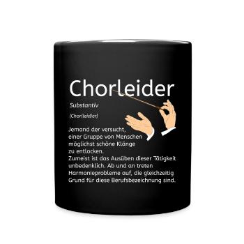 Chorleiter_Wörterbuch - Tasse einfarbig - Schwarz - Vorne