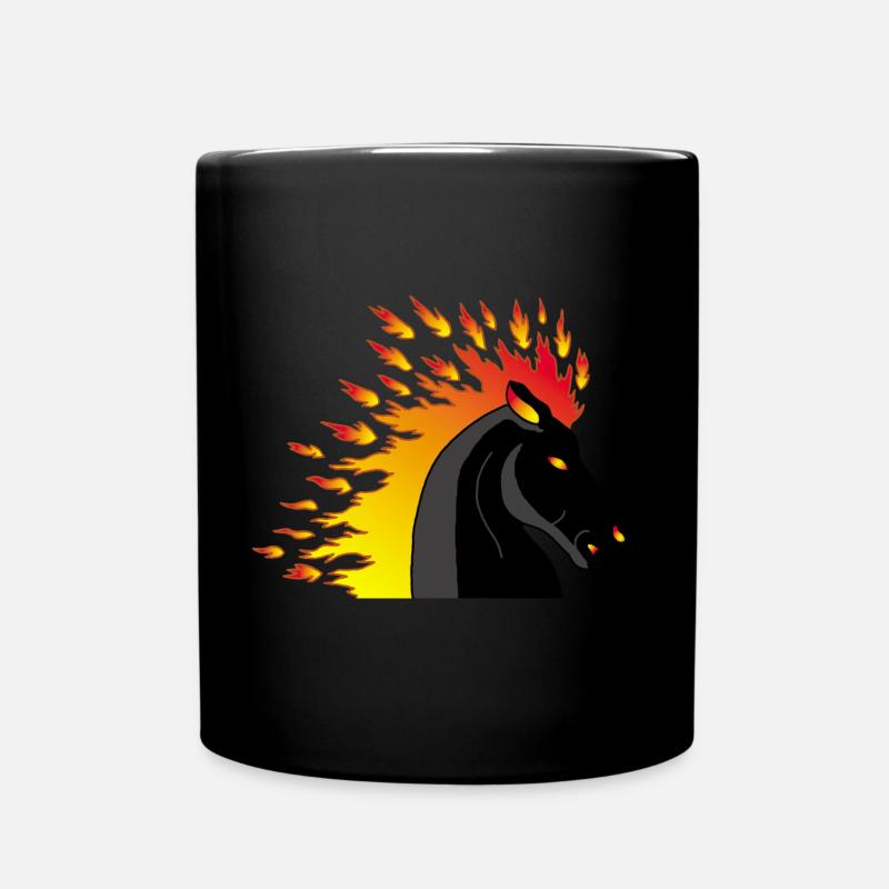 Fire horse - Full Colour Mug - black