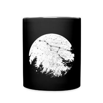 Großer Bär Wagen Sternbild Konstellation - Tasse einfarbig - Schwarz - Vorne