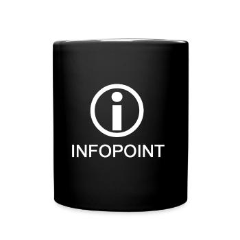 Infopoint Shirt - Tasse einfarbig - Schwarz - Vorne