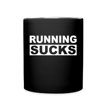 RUNNING SUCKS - Full Colour Mug - black - Front