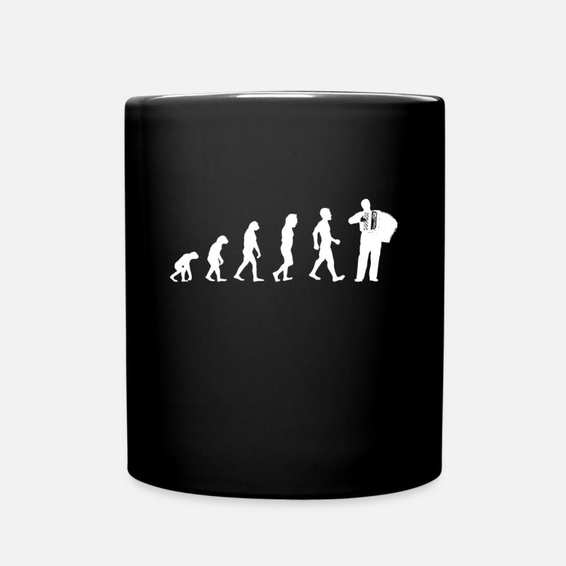 Evolution Ziehorgel Shirt Cadeau Accordéon - Mug uni - noir