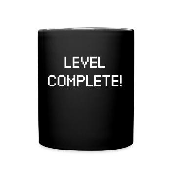 Level complete - Full Colour Mug - black - Front