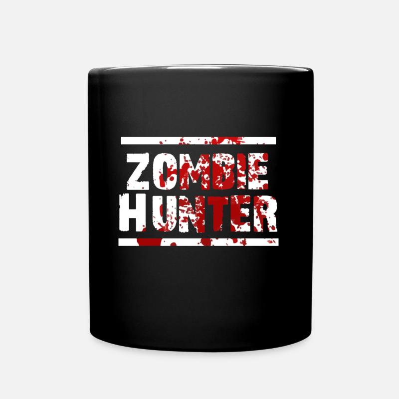 Zombie Jäger - Tasse einfarbig - Schwarz