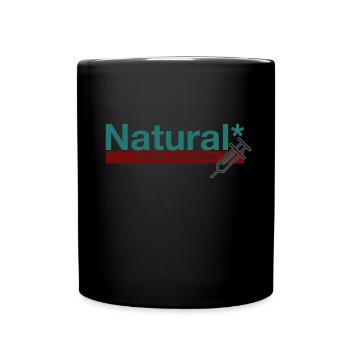 Natural - Zu feige zum Stoffen - Bodybuilding - Tasse einfarbig - Schwarz - Vorne
