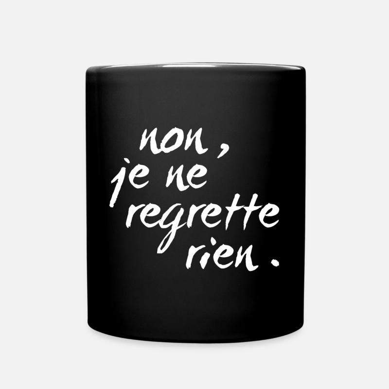 non, je ne regrette rien - blanc - Mug uni - noir