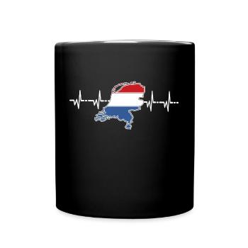Niederlande - Tasse einfarbig - Schwarz - Vorne