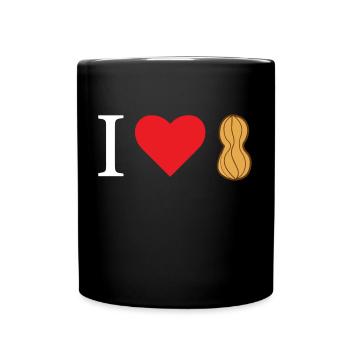 Peanut love - Tasse einfarbig - Schwarz - Vorne