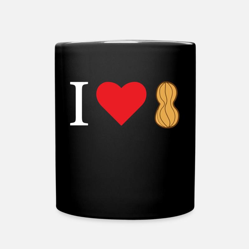 Peanut love - Tasse einfarbig - Schwarz