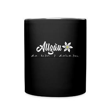 Allgäuer da i am home Print, Allgäu Design - Full Colour Mug - black - Front