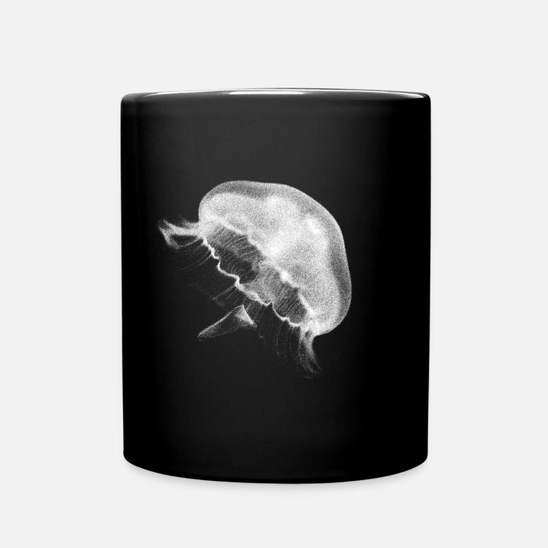 Qualle - Tasse einfarbig - Schwarz