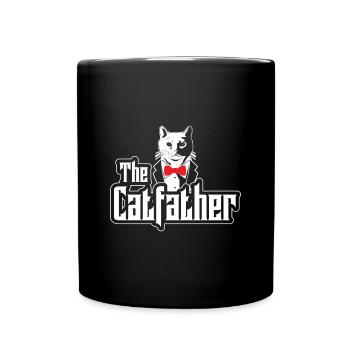 Katze Dad Verrückter Katzen Vater Maine Coon Siam - Tasse einfarbig - Schwarz - Vorne