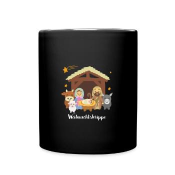 La crèche de Noël Mignon ! - Mug uni - noir - Devant