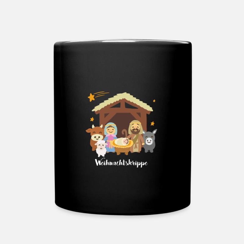 Weihnachtskrippe Süß ! - Tasse einfarbig - Schwarz