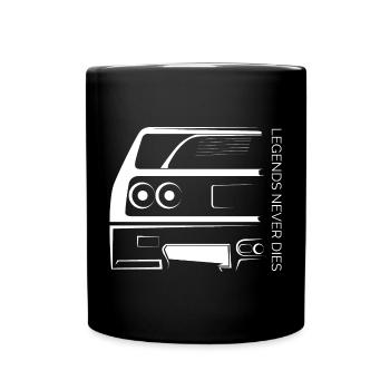 Legends Never Die – Retro Car Line Art - Full Colour Mug - black - Front