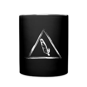Windsurfing - Tasse einfarbig - Schwarz - Vorne