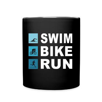 Triathlon - Tasse einfarbig - Schwarz - Vorne