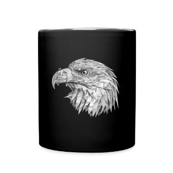 Adler - Tasse einfarbig - Schwarz - Vorne