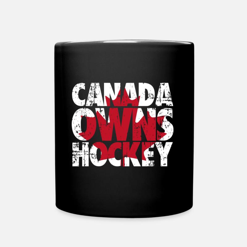Canada Owns Hockey - Tasse einfarbig - Schwarz