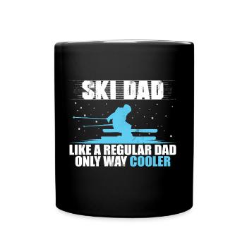 Funny Ski Dad - Skiing daddy vatertag geschenk - Tasse einfarbig - Schwarz - Vorne