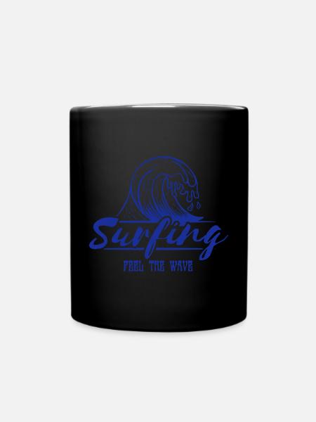 sentir la vague - Mug uni - noir