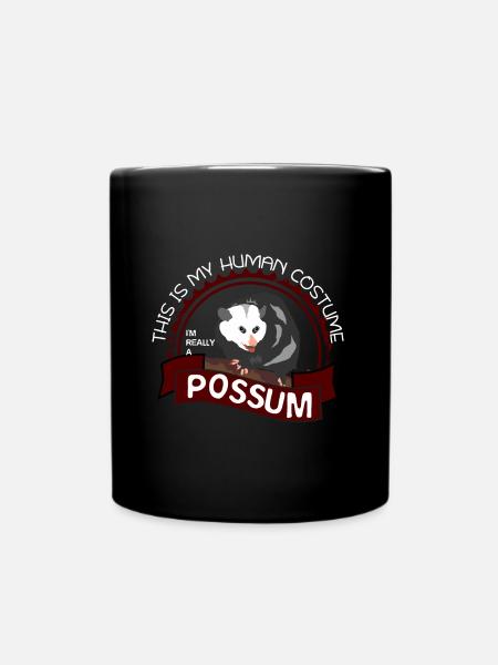 Opossum - Tasse einfarbig - Schwarz