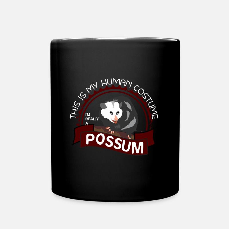 Opossum - Tasse einfarbig - Schwarz