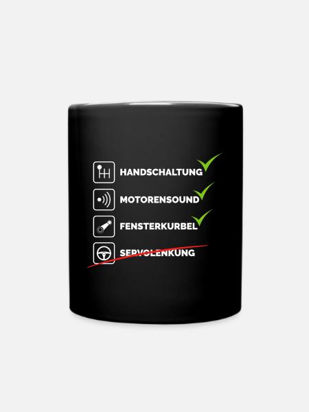 auto tuning oldtimer schrauber Handschaltung - Tasse einfarbig - Schwarz