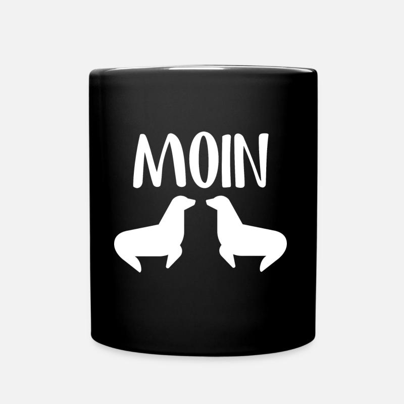 Moin Robben - Tasse einfarbig - Schwarz