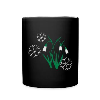 neige - Mug uni - noir - Devant