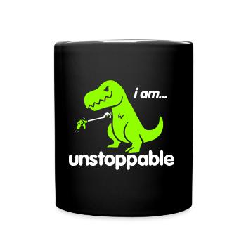 lustig dino tiere spruch kinder geburtstag - Tasse einfarbig - Schwarz - Vorne