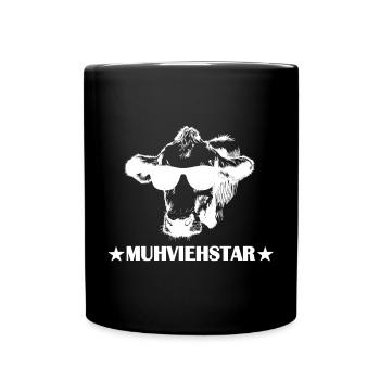 Coole Ziege Sonnenbrille - Tasse einfarbig - Schwarz - Vorne